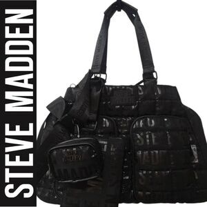 Steve Madden Logo Weekender w/Hangoff- Black
